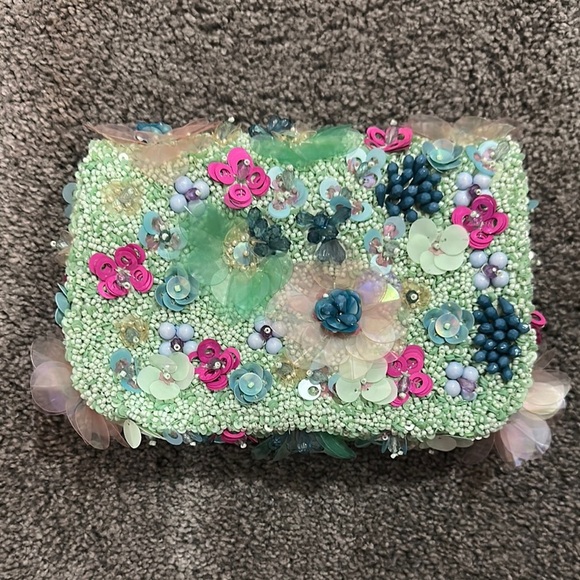 Floral Beaded Clutch TJMAXX Beaded Bag - Picture 2 of 3